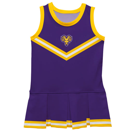 West Chester University Golden Rams WCU  Vive La Fete Game Day Purple Sleeveless Cheerleader Dress