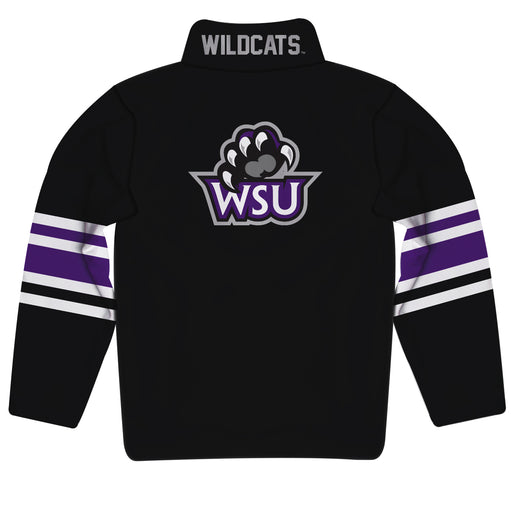 Weber State University Wildcats WSU Vive La Fete Game Day Black Quarter Zip Pullover Stripes on Sleeves - Vive La Fête - Online Apparel Store