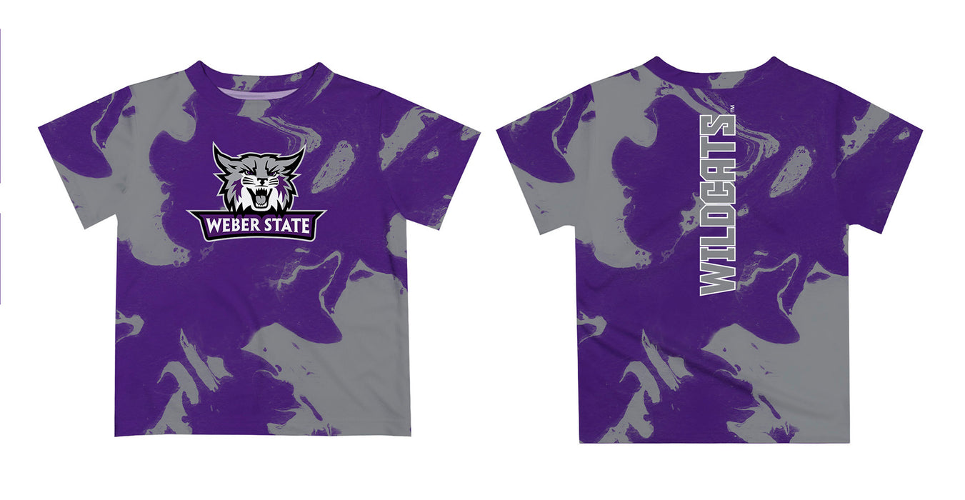 Weber State University Wildcats WSU Vive La Fete Marble Boys Game Day Purple Short Sleeve Tee - Vive La Fête - Online Apparel Store
