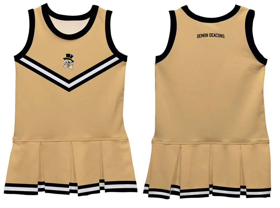WF Demon Deacons Vive La Fete Game Day Gold Sleeveless Youth Cheerleader Dress - Vive La Fête - Online Apparel Store