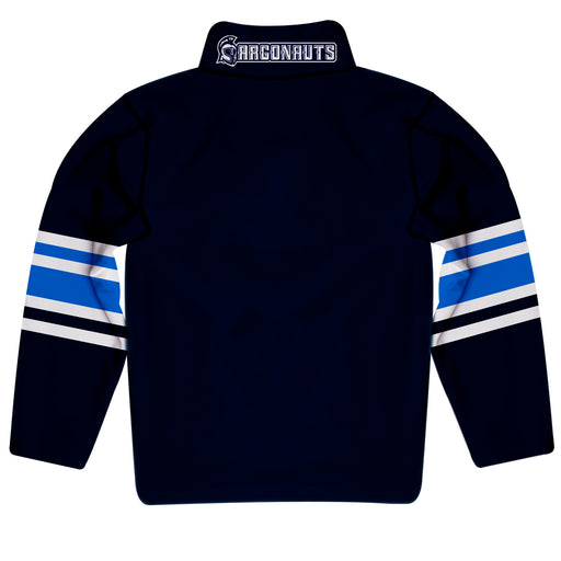 West Florida Argonauts WFU Vive La Fete Game Day Navy Quarter Zip Pullover Stripes on Sleeves - Vive La Fête - Online Apparel Store