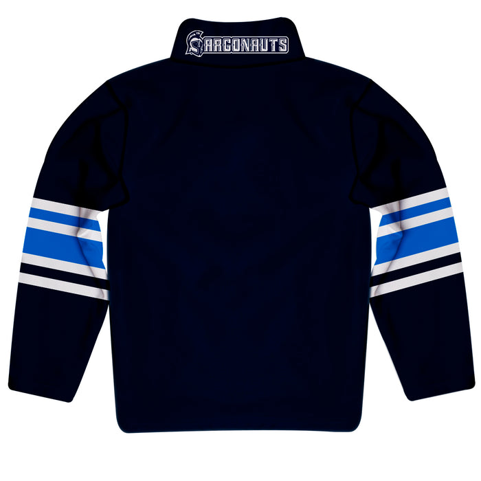 West Florida Argonauts WFU Vive La Fete Game Day Navy Quarter Zip Pullover Stripes on Sleeves - Vive La Fête - Online Apparel Store