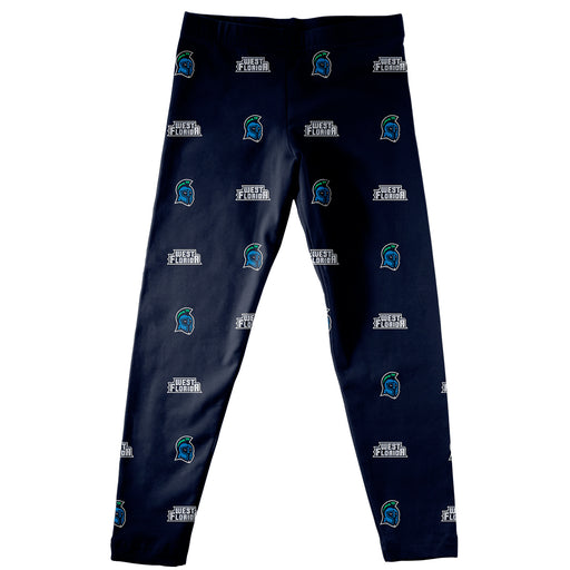 UWF Argonauts Vive La Fete Girls Game Day All Over Logo Elastic Waist Classic Play Navy Leggings Tights - Vive La Fête - Online Apparel Store