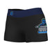 UWF Argonauts Vive La Fete Game Day Logo on Thigh & Waistband Black & Navy Women Yoga Booty Workout Shorts3.75 Inseam"