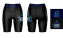 UWF Argonauts Vive La Fete Game Day Logo on Thigh and Waistband Black and Navy Women Bike Short 9 Inseam" - Vive La Fête - Online Apparel Store
