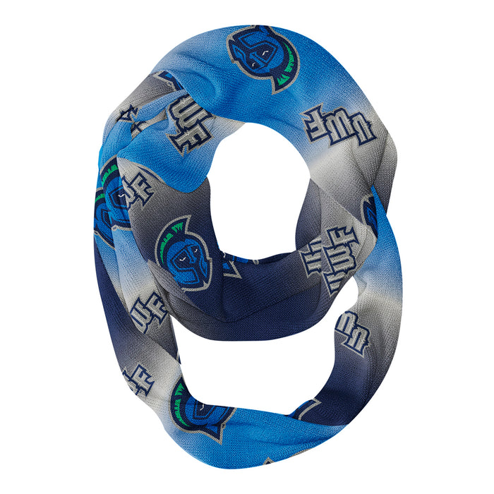 West Florida Argonauts UWF Vive La Fete All Over Logo Game Day Collegiate Women Ultra Soft Knit Infinity Scarf