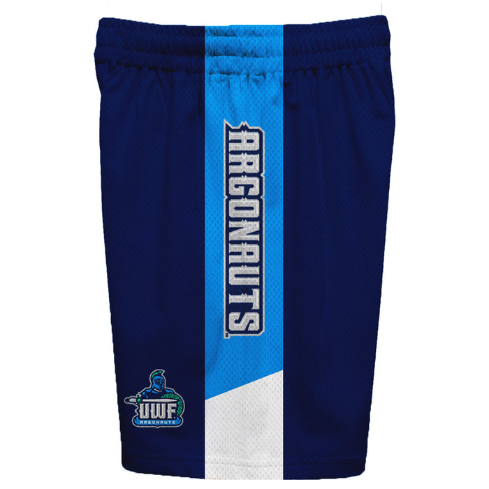 West Florida Argonauts UWF Vive La Fete Game Day Navy Stripes Boys Solid Blue Athletic Mesh Short - Vive La Fête - Online Apparel Store