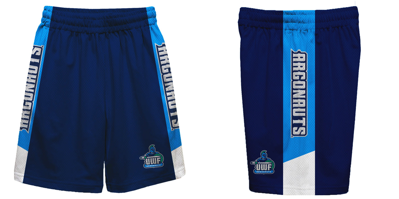 West Florida Argonauts UWF Vive La Fete Game Day Navy Stripes Boys Solid Blue Athletic Mesh Short - Vive La Fête - Online Apparel Store