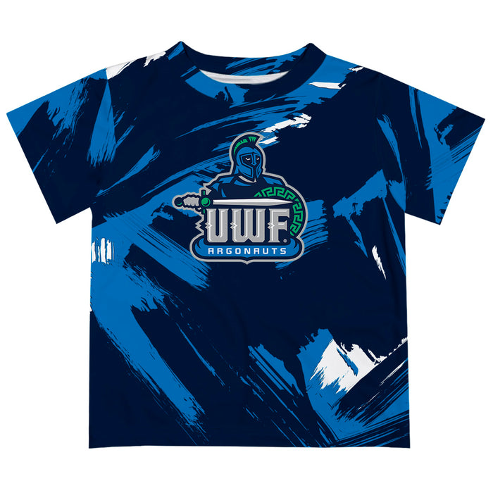 West Florida Argonauts UWF Vive La Fete Boys Game Day Navy Short Sleeve Tee Paint Brush