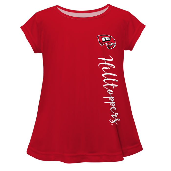 Western Kentucky Hilltoppers Red Solid Short Sleeve Girls Laurie Top - Vive La Fête - Online Apparel Store