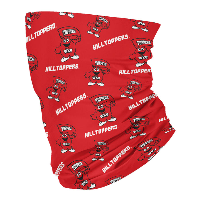 Western Kentucky All Over Logo Red Neck Gaiter - Vive La Fête - Online Apparel Store
