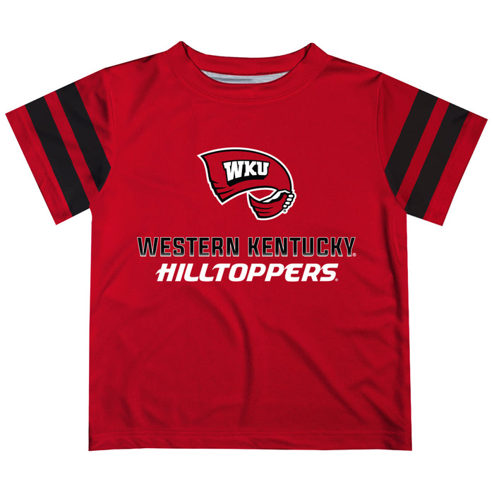 Western Kentucky Stripes Red Short Sleeve Tee Shirt - Vive La Fête - Online Apparel Store