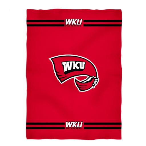 Western Kentucky Stripes Red Fleece Blanket - Vive La Fête - Online Apparel Store