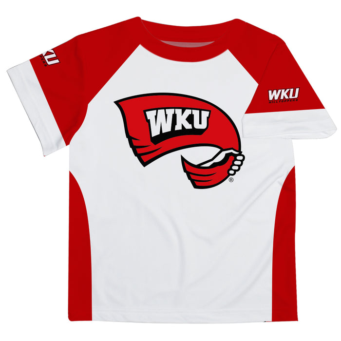 Western Kentucky White and Red Boys Tee Shirt Short Sleeve - Vive La Fête - Online Apparel Store