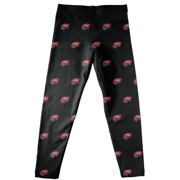 Western Kentucky Repeat Logo Black Leggings - Vive La Fête - Online Apparel Store