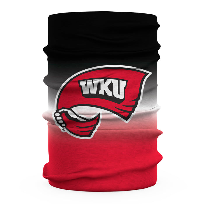 Western Kentucky Hilltoppers Neck Gaiter Degrade Black and Red - Vive La Fête - Online Apparel Store