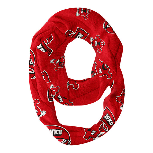 Western Kentucky Hilltoppers Vive La Fete Repeat Logo Game Day Collegiate Women Light Weight Ultra Soft Infinity Scarf