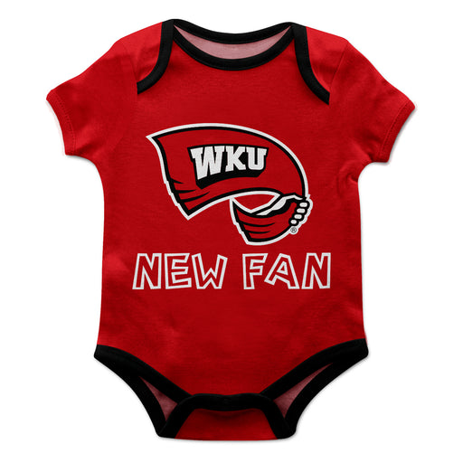 Western Kentucky Hilltoppers Vive La Fete Infant Game Day Red Short Sleeve Onesie New Fan Logo and Mascot Bodysuit