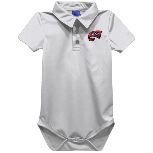 Western Kentucky Hilltoppers Embroidered White Solid Knit Polo Onesie