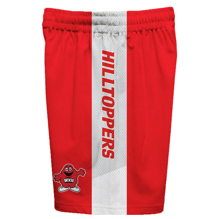 Western Kentucky Hilltoppers Vive La Fete Game Day Red Stripes Boys Solid Gray Athletic Mesh Short - Vive La Fête - Online Apparel Store