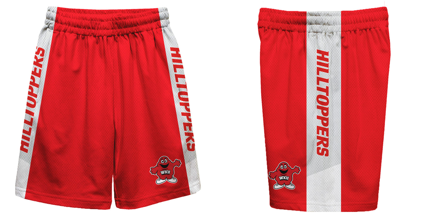 Western Kentucky Hilltoppers Vive La Fete Game Day Red Stripes Boys Solid Gray Athletic Mesh Short - Vive La Fête - Online Apparel Store