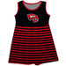 Western Kentucky Hilltoppers Vive La Fete Girls Game Day Sleeveless Tank Dress Solid Black Logo Stripes on Skirt