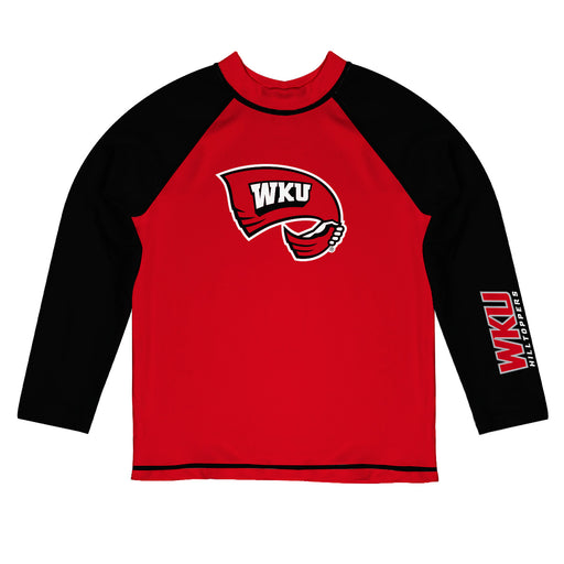Western Kentucky Hilltoppers Vive La Fete Red and Black Long Sleeve Raglan Rashguard