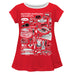 Western Kentucky Hilltoppers Hand Sketched Vive La Fete Impressions Artwork Red Short Sleeve Top