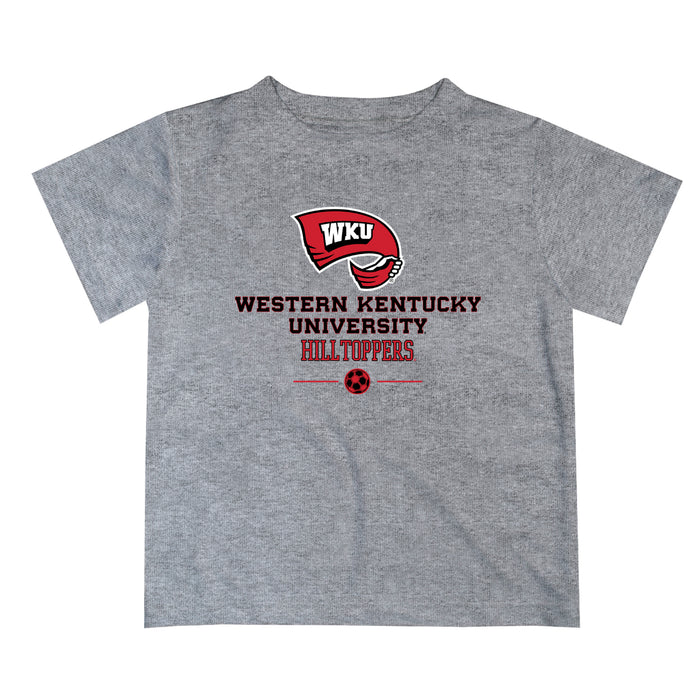 Western Kentucky Hilltoppers Vive La Fete Soccer V1 Heather Gray Short Sleeve Tee Shirt