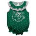 Northwest Missouri Bearcats Swirls Green Sleeveless Ruffle Onesie Logo Bodysuit