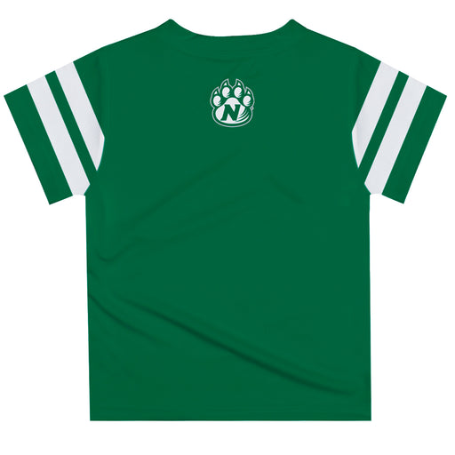 Northwest Missouri Bearcats Vive La Fete Boys Game Day Green Short Sleeve Tee with Stripes on Sleeves - Vive La Fête - Online Apparel Store