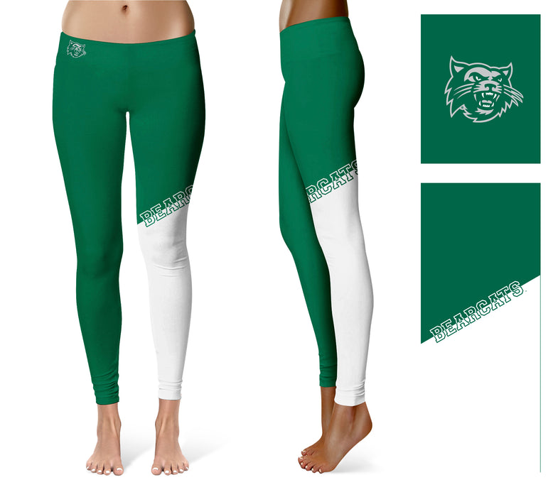 Northwest Missouri Bearcats Vive la Fete Game Day Collegiate Leg Color Block Women Green White Yoga Leggings - Vive La Fête - Online Apparel Store
