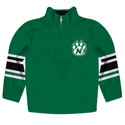 Northwest Missouri State University Bearcats Vive La Fete Game Day Green Quarter Zip Pullover Stripes on Sleeves - Vive La Fête - Online Apparel Store
