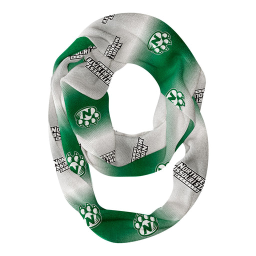 Northwest Missouri Bearcats Vive La Fete All Over Logo Game Day Collegiate Women Ultra Soft Knit Infinity Scarf