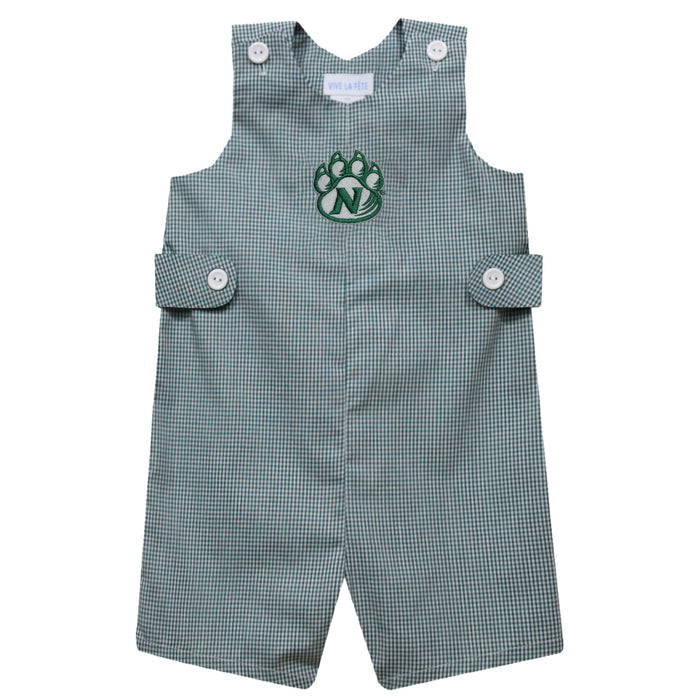 Northwest Missouri State University Bearcats Embroidered Hunter Green Gingham Boys Jon Jon