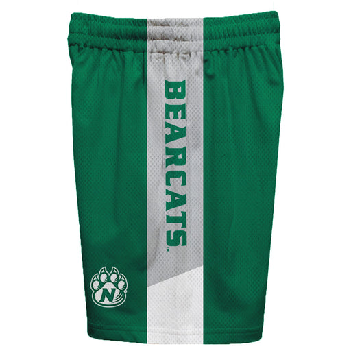 Northwest Missouri Bearcats Vive La Fete Game Day Green Stripes Boys Solid Gray Athletic Mesh Short - Vive La Fête - Online Apparel Store