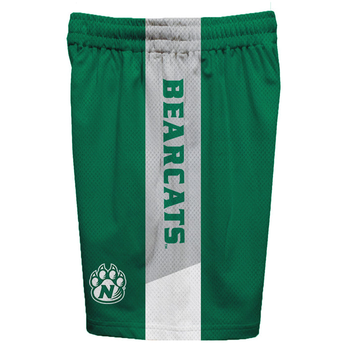 Northwest Missouri Bearcats Vive La Fete Game Day Green Stripes Boys Solid Gray Athletic Mesh Short - Vive La Fête - Online Apparel Store