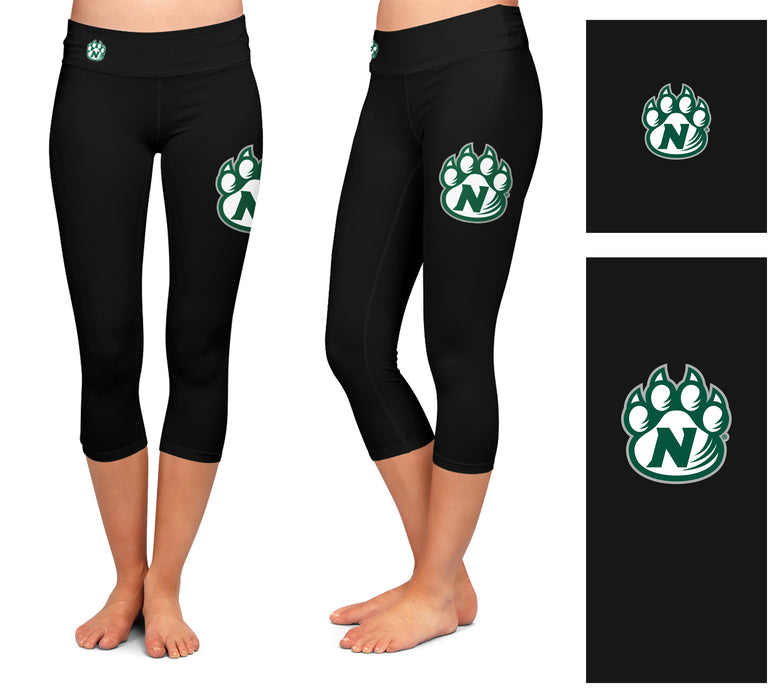 Northwest Missouri Bearcats Vive La Fete Game Day Collegiate Large Logo on Thigh and Waist Girls Black Capri Leggings - Vive La Fête - Online Apparel Store