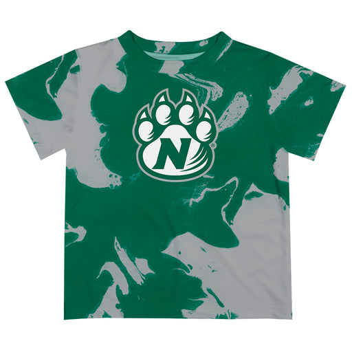 Northwest Missouri State University Bearcats Vive La Fete Marble Boys Game Day Green Short Sleeve Tee