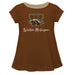 Western Michigan Broncos Vive La Fete Girls Game Day Short Sleeve Brown Top with School Logo and Name - Vive La Fête - Online Apparel Store