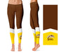 WMICH Broncos Vive la Fete Game Day Collegiate Ankle Color Block Women Brown Gold Yoga Leggings - Vive La Fête - Online Apparel Store