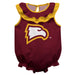 Winthrop University Eagles Maroon Sleeveless Ruffle Onesie Logo Bodysuit by Vive La Fete