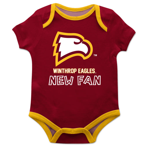 Winthrop University Eagles Maroon Boys Onesie Short Sleeve - Vive La Fête - Online Apparel Store