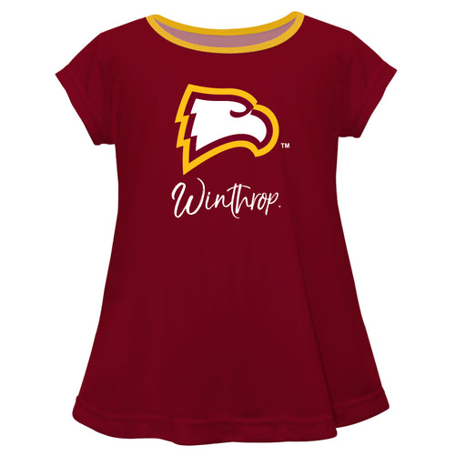 Winthrop University Eagles Maroon Short Sleeve Laurie Top - Vive La Fête - Online Apparel Store