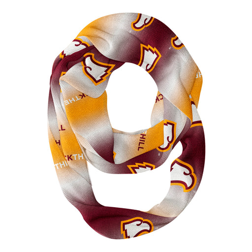 Winthrop Eagles Vive La Fete All Over Logo Game Day Collegiate Women Ultra Soft Knit Infinity Scarf