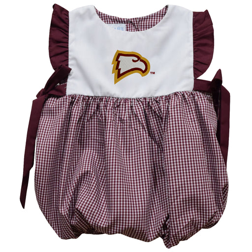 Winthrop University Eagles Embroidered Maroon Gingham Girls Bubble
