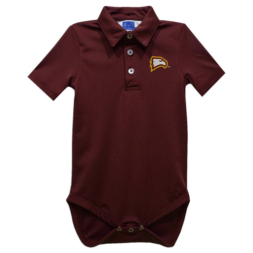 Winthrop University Eagles Embroidered Maroon Solid Knit Polo Onesie