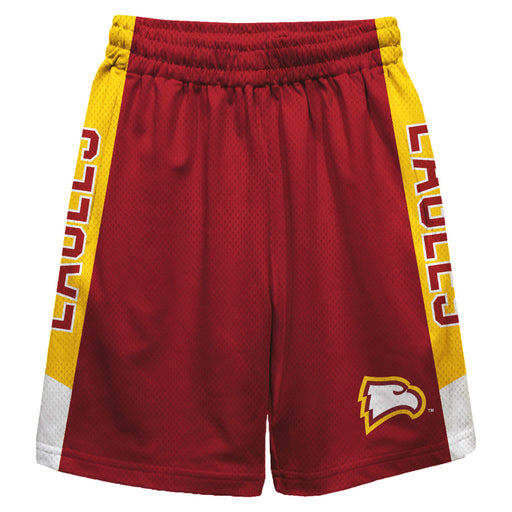 Winthrop Eagles Vive La Fete Game Day Garnet Stripes Boys Solid Gold Athletic Mesh Short