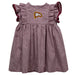 Winthrop University Eagles Embroidered Maroon Gingham Ruffle Dress