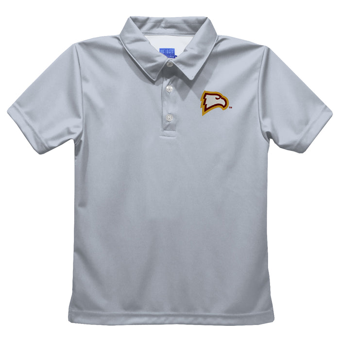Winthrop University Eagles Embroidered Gray Short Sleeve Polo Box Shirt